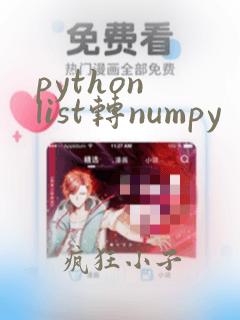 python list转numpy