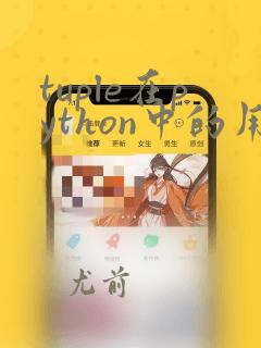 tuple在python中的用法
