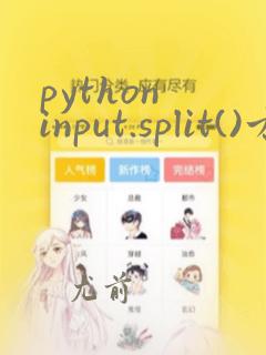 python input.split()方法