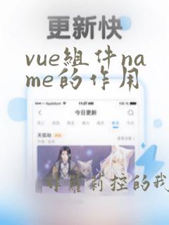 vue组件name的作用