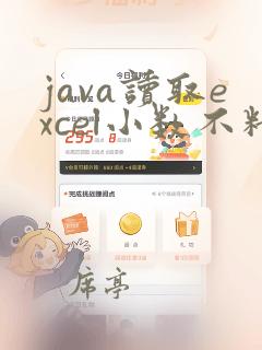 java读取excel小数不精确