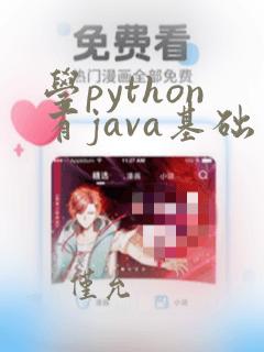 学python有java基础