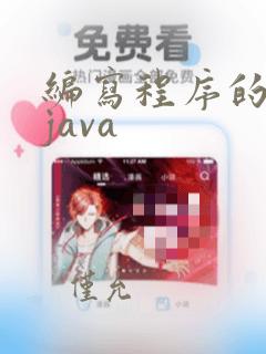 编写程序的软件java