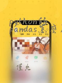 python的pandas怎么用