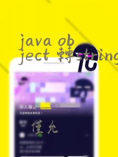 java object 转string