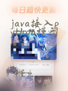 java接入python模型