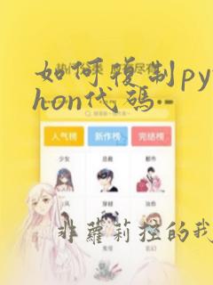 如何复制python代码