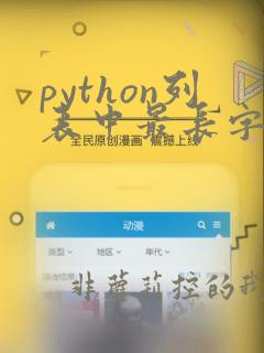 python列表中最长字符串