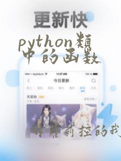 python类中的函数