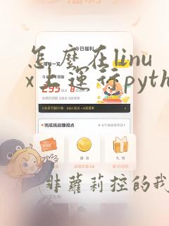 怎么在linux上运行python