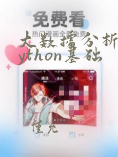 大数据分析的python基础