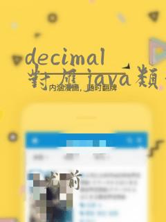 decimal对应java类型