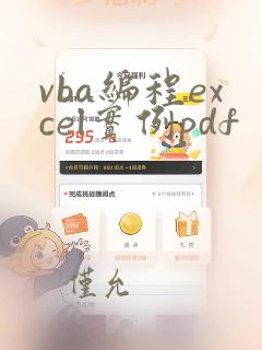 vba编程excel实例pdf