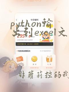 python输出到excel文件