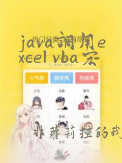 java调用excel vba宏