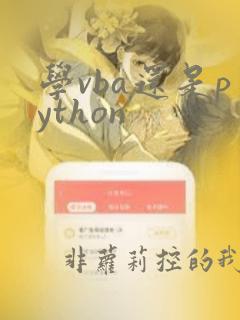 学vba还是python