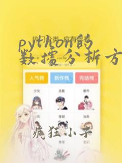 python的数据分析方法