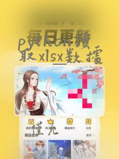 python读取xlsx数据