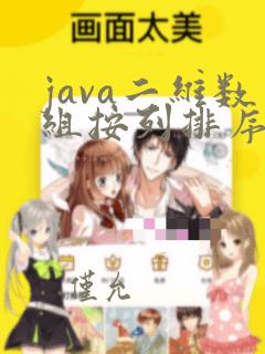 java二维数组按列排序