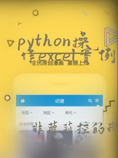 python操作excel实例