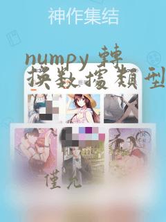 numpy 转换数据类型