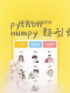 python numpy 类型转换