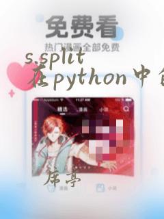 s.split在python中的用法