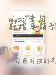 mysql常用数据库类型