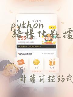 python 结构化数据