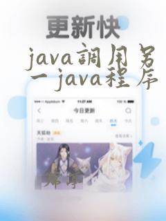 java调用另一java程序