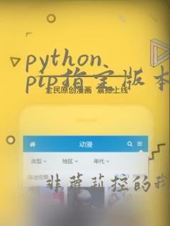python pip指定版本