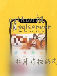 python调用sqlserver
