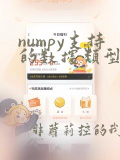 numpy支持的数据类型有