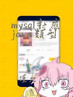 mysql对应java类型
