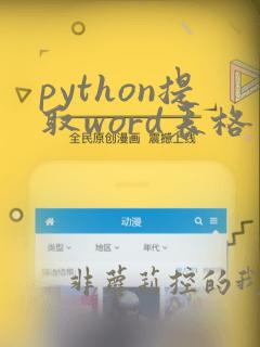 python提取word表格内容到excel