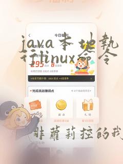 java本地执行linux命令