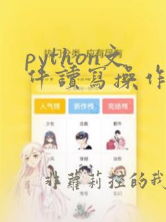 python文件读写操作