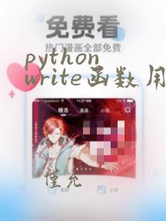 python write函数用法