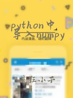 python中导入numpy
