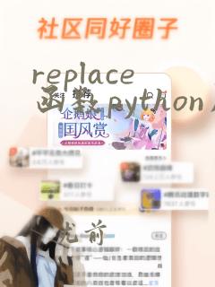 replace函数python用法