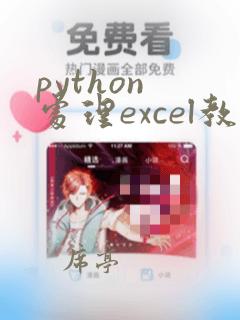 python 处理excel教程视频