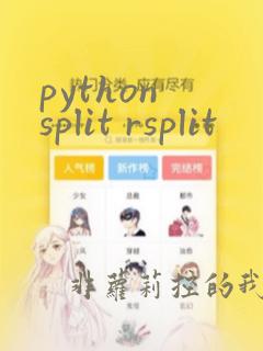 python split rsplit