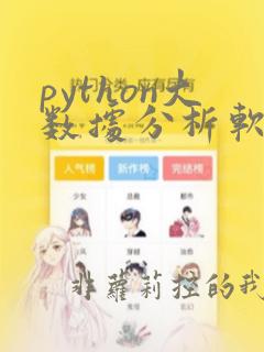 python大数据分析软件