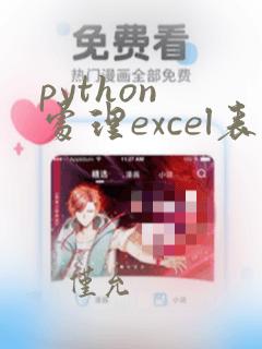 python 处理excel表