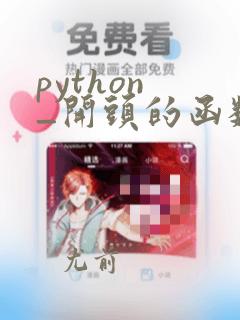 python _开头的函数