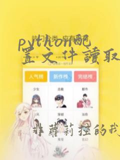 python配置文件读取