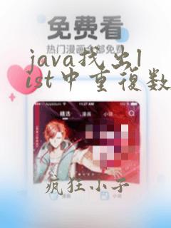 java找出list中重复数据
