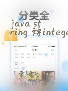 java string 转integer
