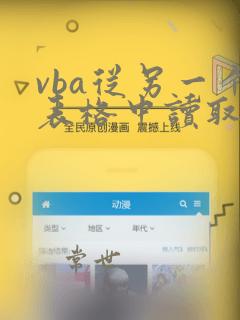 vba从另一个表格中读取数据