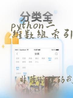 python二维数组索引